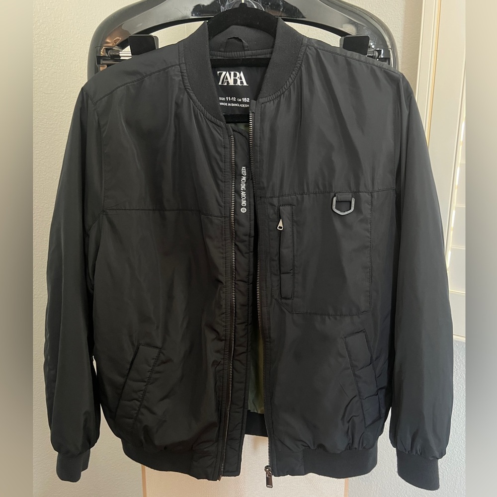 😎🖤ZARA MID-NIGHT BLUE/ BLACK MEMBERS ONLY CREW JACKET SIZE SMALL FEMALE